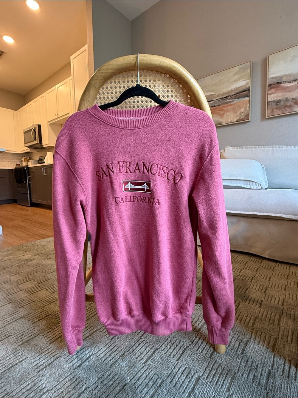 San Francisco California Pink Crewneck Sweatshirt